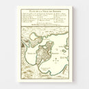 Vintage Map of Boston, Massachusetts 1764