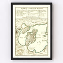 Vintage Map of Boston, Massachusetts 1764