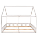 House Platform Beds, 2 Shared Beds, Metal Frame With Guardrails