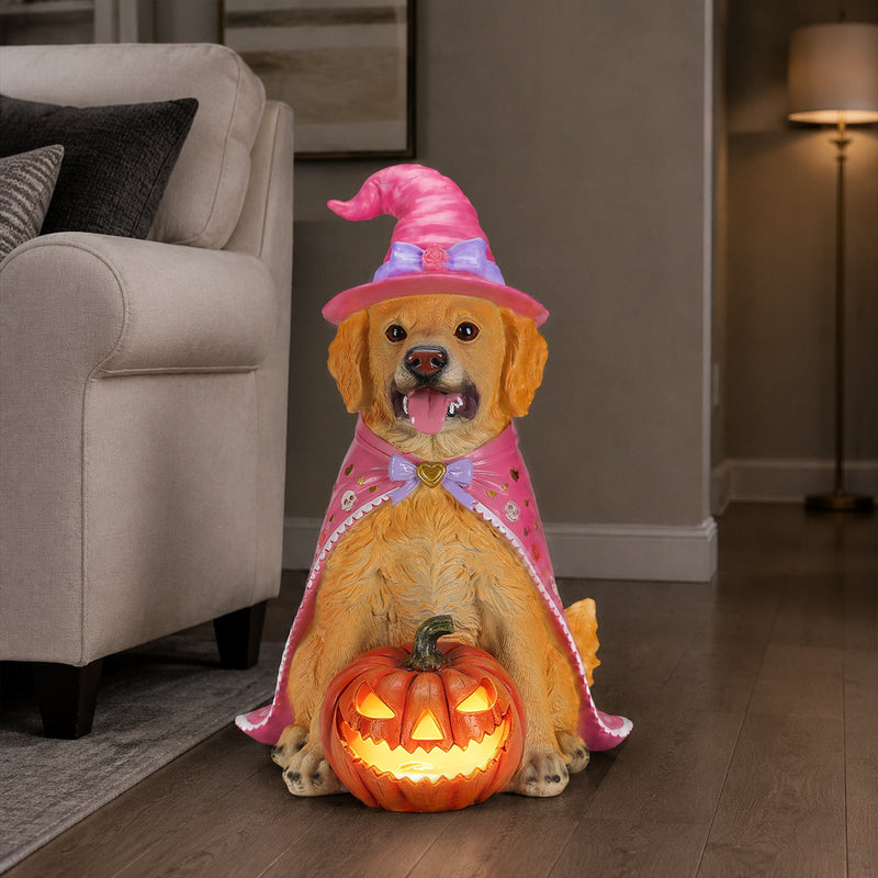 Halloween Golden Retriever Dog Statue, photo 2 of 10