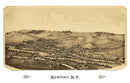 Vintage Map of Newport, New York 1890