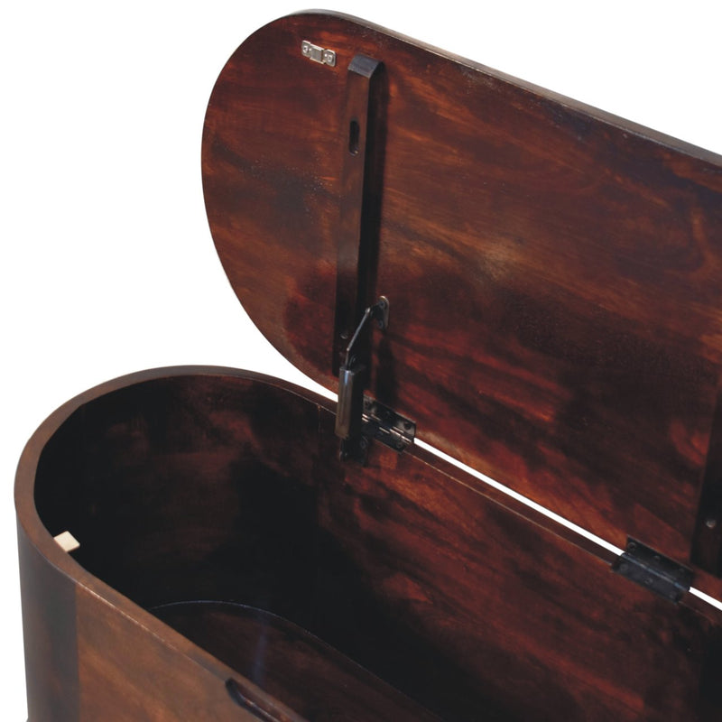 Solid Wood Light Rounded Lid-up Blanket Box, photo 7 of 10