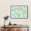 Vintage Pictorial Map of Martha's Vineyard 1930