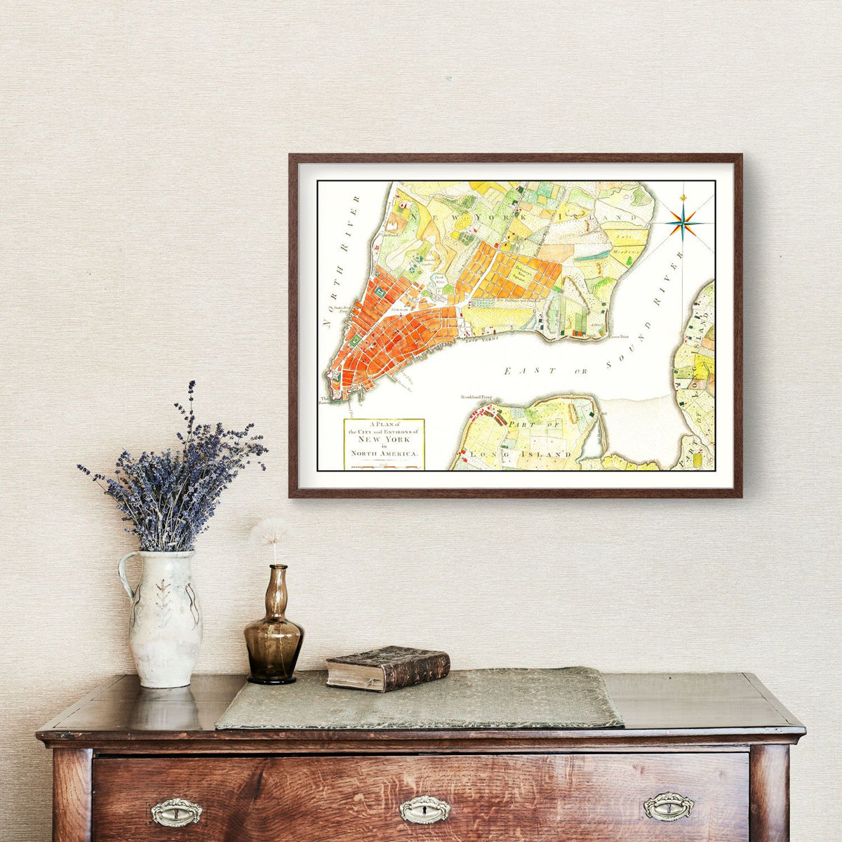 Vintage Map of New York City, New York 1776, photo 3 of 5