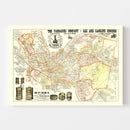 Vintage Map of Pittsburgh, Pennsylvania 1898