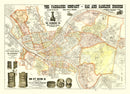 Vintage Map of Pittsburgh, Pennsylvania 1898
