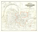 Vintage Map of Nashville, Tennessee 1879