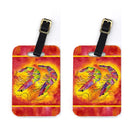 Bright Shrimp on Red Luggage Tag