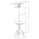 12 Hook Coat Rack With Umbrella Holder - Black
