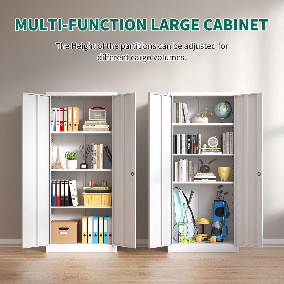 Heavy Metal Garage Storage Cabinet With Locking Doors, Steel, Adjustable Shelves, photo 24 of 34