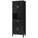 Freestanding Tall Bathroom Cabinet With Soft Close Doors And Adjustable Shelves by HouseOfZazla