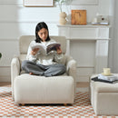 Oversized Chair with Storage Ottoman