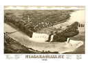 Vintage Map of Niagara Falls, New York 1882