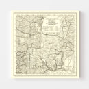 Vintage Columbia National Forest Map 1913