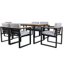 7 Pieces Outdoor Dining Set Patio Dining Table And Chair Set With And Removable Cushions For Patio by HouseOfZazla