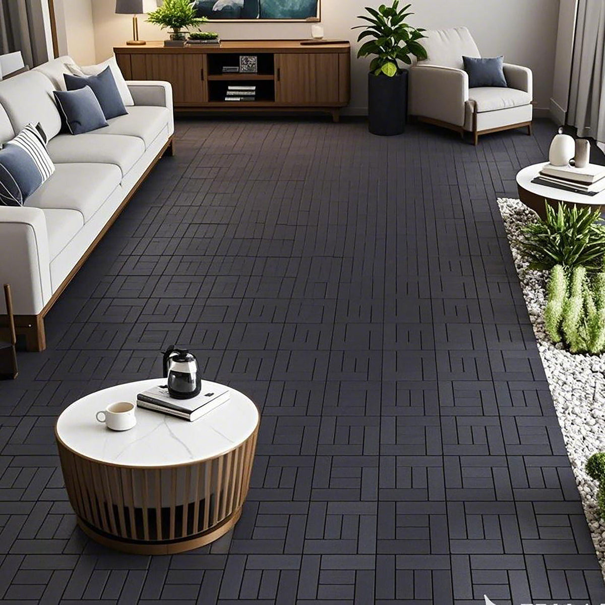 Patio Diy Module Interlocking Decking Tiles Floor, Outdoor And Indoor, Easy And Quick Installation, photo 9 of 12