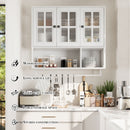 3 Door Wall Cabinet With Glass Door And Towel Bar by HouseOfZazla
