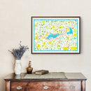 Vintage Big Bear Lake Souvenir Map 1947