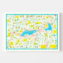 Vintage Big Bear Lake Souvenir Map 1947
