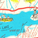 Vintage Big Bear Lake Souvenir Map 1947