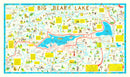 Vintage Big Bear Lake Souvenir Map 1947