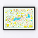 Vintage Big Bear Lake Souvenir Map 1947