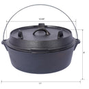 Pre-Seasoned Cast Dutch Oven with Skillet Lid and Pot Rack by HouseOfZazla