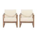 Outdoor Acacia Wood Patio Club Chair