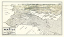 Vintage Map of Seattle, Washington 1925