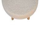 Petite Footstool - Cream / Brown by Unique Piece Furniture
