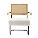 Accent Chair - Modern Industrial Slant Armchair with Metal Frame - Premium High Density Soft Single chair for Living Room Bedroom