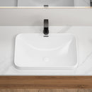 Undermount Bathroom Sink, Vessel Basin For Vanity Countertop - Milk White by HouseOfZazla