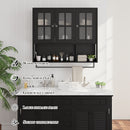 3 Door Wall Cabinet With Glass Door And Towel Bar by HouseOfZazla
