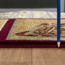 Nature's Nest - 5'3" X 7'3" Lodge Area Rug - Red by HouseOfZazla