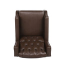 Amedou Contemporary Tufted Wingback Rocking Chair - Dark Brown by HouseOfZazla