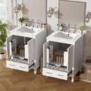 Space Saving Bathroom Vanity With Integrated Ceramic Sink