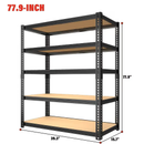 Heavy Duty Metal Garage Shelving Rack 2000lbs 4/5/6-Tier Steel Shelf 60"/72"/84" by 2Dropme