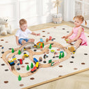 78 Pieces Activity Railway Playset for Kids Aged 3+ by LJGDeals