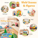 78 Pieces Activity Railway Playset for Kids Aged 3+ by LJGDeals