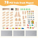 78 Pieces Activity Railway Playset for Kids Aged 3+ by LJGDeals