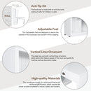 83.4"Tall Bookshelf with Writing Desk, Modern Bookcase with Study Desk, Workstation with Storage Shelf,Storage Bookcase with Open Shelves and LED Lighting for Living Room,Home Office,White