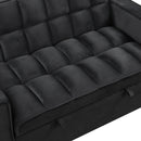 55.3" 4-1 Multi-functional Sofa Bed with Cup Holder and USB Port for Living Room or Apartments Black
