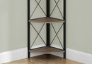 4-Tier Corner Bookshelf with Marble Look and Metal Frame by HouseOfZazla