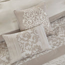 Embroidered 8 Piece Comforter Set Neutral Queen