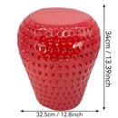 Strawberry Fruit Stool, 13.4" Oversized Resin Stool by HouseOfZazla