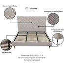Crosby - Bed With Upholstered Headboard And Slats by HouseOfZazla