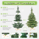 8ft Pre-Lit Christmas Tree with 500 Warm LED Lights