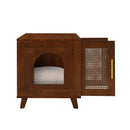 Myra Indoor Premium Rubber Wood Cat Cabinet with Cozy Cushion by HouseOfZazla