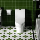 Gloss Tornado Flush 1 Piece Toilet With Soft Closing Seat, Water Saving Dual Flush - Gloss White