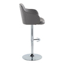 Boyne - Contemporary Adjustable Barstool With Swivel & Rounded T Footrest (Set of 2) by HouseOfZazla